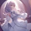 Placeholder: Clear focus,High resolution, White sleeveless fluffy crop top, White skirt with pink under it, Cut sleeves that are white