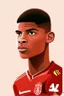 Placeholder: Marcus Rashford English football player ,cartoon 2d