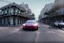 Placeholder: A Tesla 'Model Y' is racing at top speed, on the streets of New Orleans. (CINEMATIC, WIDE ANGLE LENS, PHOTO REAL)