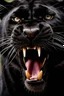 Placeholder: Photo Of A A Black Panther, , The Panther Is Growling Showing Its Teeth, , Highly Detailed 8k, Intricate, Nikon D