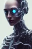 Placeholder: cyberpunk, head, women, portrai, face cry, black eye tears, tron, cyborg, robot, cyborg, white hair, seven , perfekt, real, dream, hr giger