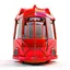 Placeholder: Red bus with a triangular body