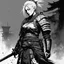 Placeholder: [art by Dorohedoro] She is a lone female warrior, the last of her clan, bearing the weight of tradition and tragedy upon her shoulders. Bound by the code of Bushido, she carries with her the legacy of her ancestors, a heritage steeped in honor and sacrifice. Yet beneath the facade of resilience lies a heart heavy with sorrow, as a solitary figure, her silhouette etched against the fading light of the setting sun.