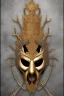 Placeholder: Realistic geometric shape anime black metal corpsepaint Slipknot Joey mask god with golden crown