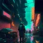 Placeholder: cyberpunk street