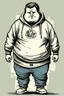 Placeholder: fat boy, hoodie , , ,, comic book art style, geek, engineer, t-shirt, jeans, drug addict, ,