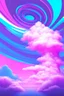 Placeholder: vaporwave swirling cloud vortex