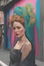 Placeholder: Nipples erect Frida Kahlo style Ginger hair Jennifer Lawrence style of lovely bombshells who she Hoodie on draws on style Pop Art psychology oil paiting In depth psychology display in the background in the city artgerm display in the Miami Vice the 2024th century oil paiting. and the city itself seemed like a big illusion, full of light and shadows GTA VI Miami Vice city the 2024th century