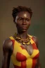 Placeholder: A photo taken from an african village "captain america", <character or scene>, kente, cinematic lighting --v 4 --q 2