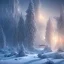 Placeholder: winter landscape, bells, ice, dreamy, science fiction