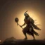 Placeholder: franz frazetta style,shaman casting a lighting bolt,