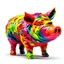 Placeholder: pig shaped brain pig pig colourful
