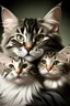 Placeholder: Generate an image of beautiful cats with baby