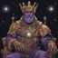 Placeholder: God-like man with infinite power who owns the galaxies and wears a beautiful crown with thanos Infinity Gauntlet