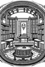 Placeholder: An image of a black and white line art vector illustration, depicting Slytherin Common Room. The illustration should have clean lines