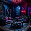 Placeholder: Detailed creepy living-room made of modeling clay, very accentuated details, Tim Burton, strong texture, extreme detail, Max Ernst, decal, rich moody colors, sparkles, bokeh, odd