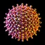 Placeholder: a mandelbulb 3d fractal made of small metallic random color cubes