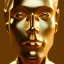 Placeholder: gold man, beautiful, soft, blue eyes, hight definition, 8k