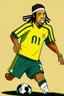 Placeholder: Ronaldinho Brazilian soccer player 2d cartoon