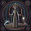 Placeholder: full_body:: Young mage with ornate grimoire and swirling mana:: Ancient stone temple with engraved runes:: by artist "Leonora Carrington", by artist "Tarsila do Amaral":: Cinematic lighting with shadows emphasizing the character's determination:: eye_level perspective::