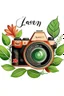 Placeholder: Style: illustration CAMERA WHTE BEST NATUR Text: "ZOOM-NATURE" no background)