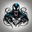 Placeholder: Ilustración vectorial de Venom, colores contrastantes