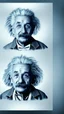 Placeholder: Albert Einstein, detailed and intricate calligraphy ink painting of a "cyborg Mad Scientist" holding beakers, outer space Background cosmic fractals, dystopian, concept art, unreal engine 5, god rays, ray tracing, RTX, lumen lighting, ultra detail, volumetric lighting, 3d, finely drawn, high definition, high resolution. award-winning: professional portrait: atmospheric: commanding: fantastical: clarity: 16k: ultra quality: striking: brilliance: stunning colors: amazing depth: masterfully crafted