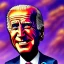 Placeholder: CRAZY Joe Biden caricature,, cyberpunk, landscape, transformers, hi-tech robots, GUITARS, cinematic, highly detailed, close up, 4k, deep colors, gold, fire, red, purple, dark, ethereal, utopia, apocalypse, flying Cadillac, from outer space