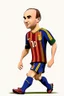 Placeholder: Andres Iniesta football player ,cartoon 2d