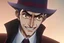 Placeholder: anime style, lupin III, smiling, high quality, detailed.