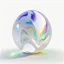 Placeholder: 3d holographic marble shape isolated on infinite white background, glow, glass effect, 4k. sober. fintech