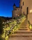 Placeholder: Moonlit Castle Patio with FlowerAdorned Sweeping Staircase. Art by Picasso