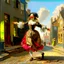 Placeholder: woman dancing in the street Rembrandt