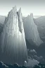Placeholder: A cliff by the sea, greyscale, no color, black and white
