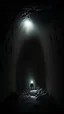 Placeholder: charactere in semi-darkness, on the scree cone of an underground room dimly lit by daylight coming from a well located forty meters above.