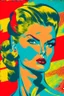 Placeholder: Strong women painted portrait from the 50s feminism pop art