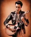 Placeholder: Elvis playing a flamingo as a guitar