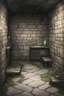 Placeholder: dnd, undeground infirmary, stone walls and flor, fantasy