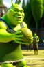 Placeholder: Shrek Playing Netball