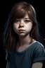 Placeholder: 13 years girl, realistic dramatic style