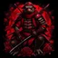 Placeholder: blood, guts, wildflower, intricate, darkred tones, Ultra realistic rendering of turtle samurai,