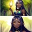 Placeholder: Clear focus, 8k, high quality, detailed, beautiful lighting, girl, vibrant colors, black long hair, vibrant golden eyes, light dark skin, elf