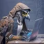Placeholder: falcon as a hacker using the computer
