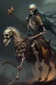 Placeholder: undead skeleton wild hunt warrior on horse