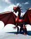 Placeholder: DRAGON, red, orange, blue, fine DETAILED, 4k resolution, wings