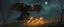 Placeholder: ninja necromancer in the wild, raising glowing raven furry as hell skeleton rat babies