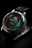 Placeholder: Create images that reflects the artistic side of jump hour watches. Depict a watch with a distinctive, artistic watch face design, surrounded by elements of creativity and inspiration.""