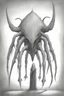 Placeholder: Sketchdrawing of a thin long multilegged creature in the wardrobe, wayne barlowe style