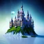 Placeholder: cristal angelic castle crystalline, beau , cosmic, opalescent, opalescent, gemstones, crystals, object, other worldly,water, rock, moss,bright, ice background, neige etang bleu