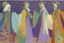 Placeholder: Four odalisques in magnificent robes from 'Thousand and One Nights' by artist "Vittorio Zecchin"